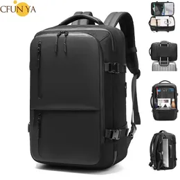 Backpack CFUN YA Luxury Black Business Men Large Waterproof Travel Handbag 15.6Inch Laptop Bag Tactical Backpacks School