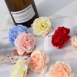 Decorative Flowers 10Pcs/lot Artificial Peony Silk Flower Head For Wedding Decoration Background Wall T-road Lead Arrangement