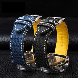 Watch Bands For Breitling Avenger deep dive sea wolf yellow wolf Nylon strap super Ocean series bottom belt 22mm Q240510