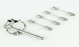 2016 Latest Design Stainless steel Urethral Sounding Stimulate Peins Plug Device BDSM Sex Toys For Men Urethra Stretching8109517