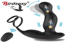 Wireless Remote Control Male Prostate Massager Vibrator For Men Tail Anal Plug Sex Toys Silicone Butt Plug Sex Toy For Couples2507674