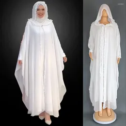 Ethnic Clothing Elegant Abaya Dubai Dress Muslim Turkey Arabic African Party White Maxi Dresses For Women Evening Islam Robes 2024