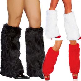 Women Socks Faux Fur Lolita Punk Leggings Jk Boots Stocking Girls Boot Cover Harajuku Foot Warming Fashion