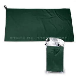 Towel Solid Dark Green Quick Dry Gym Sports Bath Portable Color Colour Colorgreen