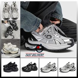 Popular thick soled dad shoes women new China-Chic casual shoes sneakers white lace-up free shipping youth lovers new trendy mens 35-44 sliver unisex sport