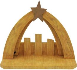 Comfy Hour Faith and Hope Collection Nativity Creche with Star On Roof Stable for Christmas Holy Family Figurine Set Polyresin H138677801