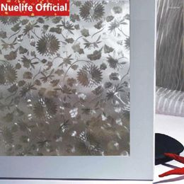 Window Stickers 3d Sun Flower Pattern Frosted Electrostatic Glass Film Sliding Door Bathroom Office Living Room Opaque Privacy Sticker
