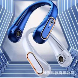 2024 Super Long Range Charging Portable Lazy Man Silent Neck Hanging Bladeless Fan