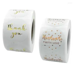 Gift Wrap 500pcs Thank You Handmade With Love Stickers Seal Label For Wedding Christmas Package Stationery Sticker