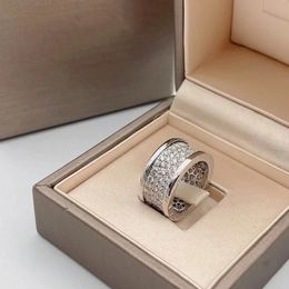 Designer Luxury Diamond Ring Trend Top10 Sterling Sterling Full Diamond Rose Gold Coppia Gold Anello Non sbiadire mai gioielli di buon San Valentino Regalo per la festa di compleanno di San Valentino