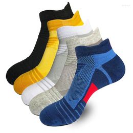 Sports Socks Men Sport Basketball Ankle Performance Outdoor Athletic Cotton Breathable Thick Colourful Fitness Running Winter Short Sock