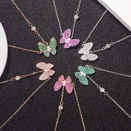 Designer Necklace Vanca Luxury Gold chain Butterfly diamond studded Silver Necklace S925