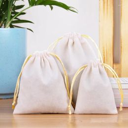 Gift Wrap 10Pcs Christmas Party Package High Quality Multi Colors Velvet Jewelry Bag Jewellery Luxury Small Drawstring Pouch