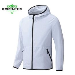 Men's Casual Shirts Running jacket Summer mens quick drying and breathable jogging Gym sports Outdoor Fitness hooded Windproof Q240510