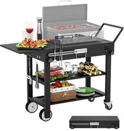 Tools Portable Outdoor Grill Table Cart For The Blackstone Griddle 17"/ 22" Stand 31"x 17" Folding