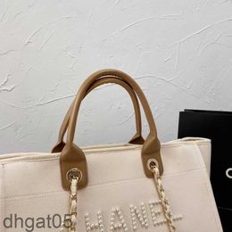 Designer Classic Fashion Evening Bags Luxury Ch Handbag Pearl Brand Label Backpack Womens Beach Handbags Purse Women Canvas Hand B2450