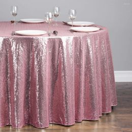 Table Cloth Glitter Sequin Tablecloth Shiny Round Rose Gold Silver For Wedding Party Birthday Home Banquet Decoration