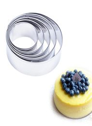 5pcsset Metal Round Circle Shape Wedding Cookie Cutter Kitchen Fondant Cake Decorating Tools Mousse Cake Mould Stencils4362671