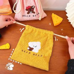 Storage Bags Drawstring Handbags Organizer For Makeup Jewelry Sanitary Pad Pouch Cosmetics Cute Crochet Coin Purses Travel Cloth Cotton