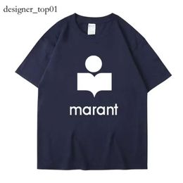 Marant brand Designer Tees Isabel Marant t shirt Mens Women Tshirt New Fashion Letter Sequin Printing Straight Tube Casual Pullover Sports Top marant tshirt ac57