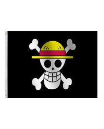 One Piece Luffy039s Straw Hat Pirate Flag 3x5 Ft Large ModerateOutdoor Both SidesCanvas Header and Double Stitched3938942