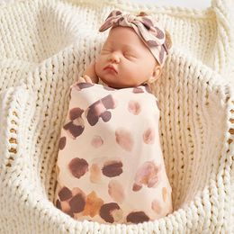 Blankets 80 80cm Bamboo Cotton Baby Towel Wrap Muslin Swaddle Blanket Cute Soft Print