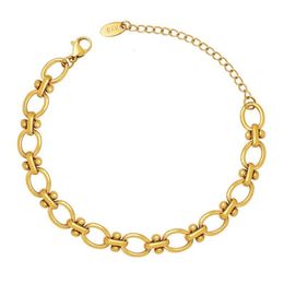 Fashion Design 316l Stainless Steel Simple Pvd Gold Plated Personalized Modern Beads Bracelet