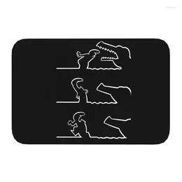 Carpets Personalized Funny La Linea Art Doormat Mat Anti-Slip Animation Comedy Kitchen Bath Garden Rug Carpet 40 60cm