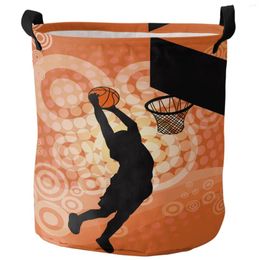 Laundry Bags Basketball Shooting Sports Foldable Basket Large Capacity Hamper Clothes Storage Organiser Kid Toy Bag