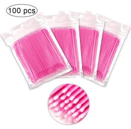 100Pcsbag Disposable Eyelash Brush Lash Removing Swab Micro Brush MicroBrush Individual Eyelash Extension Supplies Makeup Tool7783569