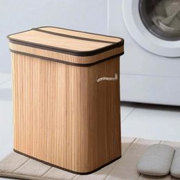 Laundry Bags Large Basket Organiser With Lid Handle Hamper Storage Bins For Bathroom Bedroom Dorm College Nursery