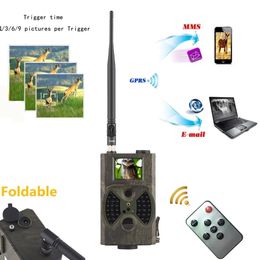 2G GSM MMS P Hunting Trail Camera Cellular Mobile 16MP 1080P Po Traps Wild Camera HC300M Wireless Wildlife Surveillance 240428