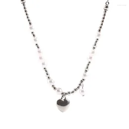 Pendant Necklaces Necklace Beads Fashion Neck Jewellery Imitation Pearls Material Stylish Heart For Daily Party