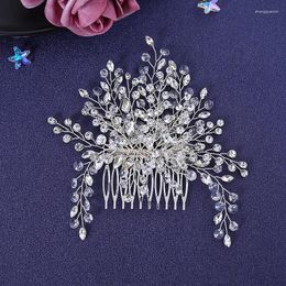 Hair Clips Rhinestone Handmade Comb Crystal Headband Tiara For Women Party Pageant Bridal Wedding Accessories Jewelry