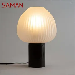 Table Lamps SAMAN Modern Lamp Simple Design LED Decorative For Home Bedside Mushroom Desk Light