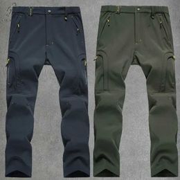 Men's Pants Mens wool tactical hiking pants breathable outdoor leisure army autumn and winter long pants mens waterproof camping pantsL2405