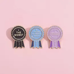 Brooches Pin Club | Creative Alloy Medal Badge Life Quotes Blue Purple Custom Enamel Lapel Clothes Backpack Deco Gifts Wholesale