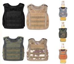 Military Mini Tactical Premium Beer Koozie Molle Vest Beverage Cooler Wine Bottle Cover Holder Hunting Vests C190415015827325