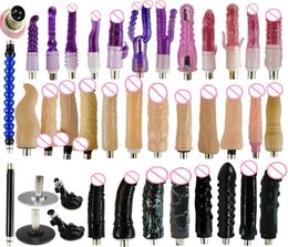 28 Types Traditional Sexy Machine 3XLR 3PRONG Attachment Dildo Suction Cup Sex Masturbation Love Machine For Women Man4687750
