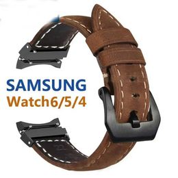 Watch Bands Leather strap suitable for Samsung Galaxy 5 Pro Band 6 suitable for Galaxy 4 Classic 46mm 47mm Q240510