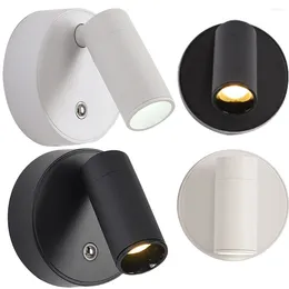 Wall Lamp Adjustable Light USB Rechargeable 1800mAh Modern Nordic Fixture COB LED Indoor Lighting Room Decor