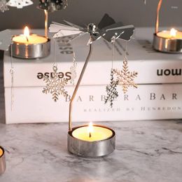 Candle Holders For Rotating Holder Creative Metal Tea Light Party Home Office Holiday Romantic Incense Burner