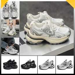 Popular thick soled dad shoes for women new China-Chic versatile casual shoes oversize lovers sneakers for wome increase women white lace-up chunky sneaker