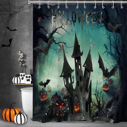 Shower Curtains Halloween Horrible Bathing Curtain Bathroom Waterproof With 12 Hooks Home Deco Free Ship