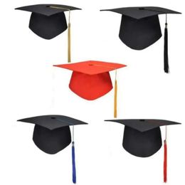 Party Cap Tassels Graduation Bachelors School for Master Doctor University Academic Hats JN24