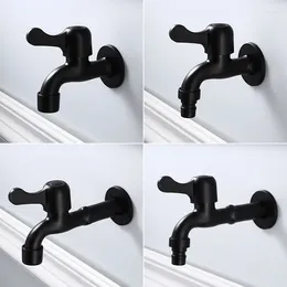 Bathroom Sink Faucets 1Pc Black G1/2 Washing Machine Faucet Wall Mounted Mop Pool Taps Bathtub Basin Bibcocks Sprayer Nozzle Accessories