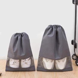 Storage Bags 10pcs Waterproof Travel Shoes Bag Tote Belt Nonwovens 31x43cm Home Organiser Housewear & Furnishings