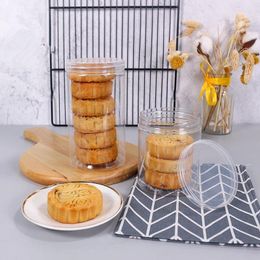 Disposable Cups Straws 10pcs Net Red Packaging Boxes Transparent Plastic Jar Pastry Food Seal Box Candy Biscuits Dessert Pudding Ice Cream