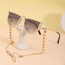 Fashion Classic Designer Sunglasses For Men Women Luxury Polarised Pilot Sun Glasses Pearl With Chain UV400 Eyewear PC Frame Polar9968321