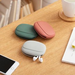 Storage Bags Portable Data Cable Headset Box Simple Mobile Phone Silicone Bag Cute Coin Purse Organizadores